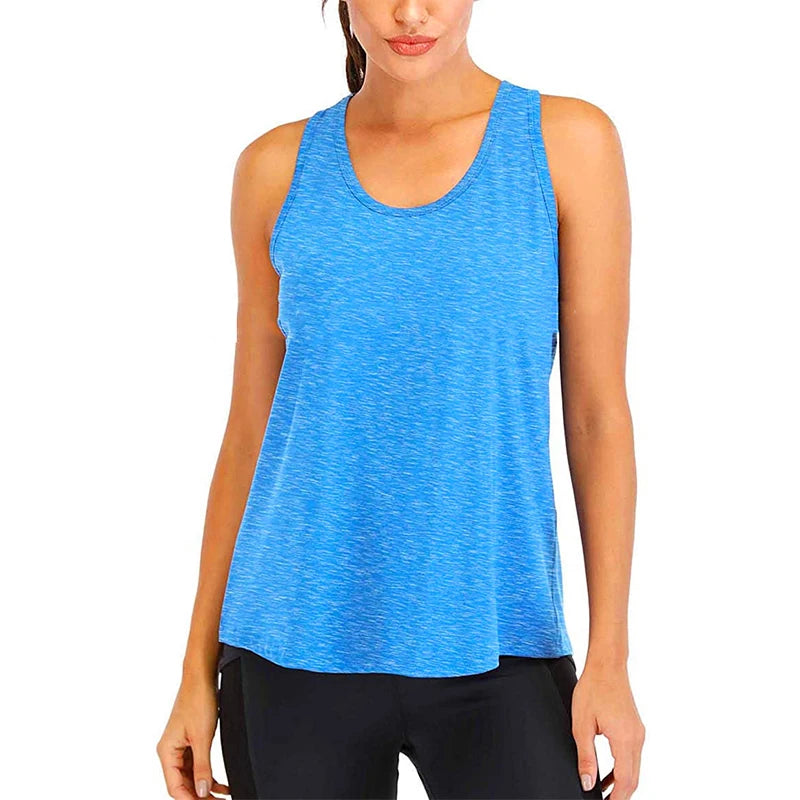 Women Sleeveless Quick Dry Gym Workout Top
