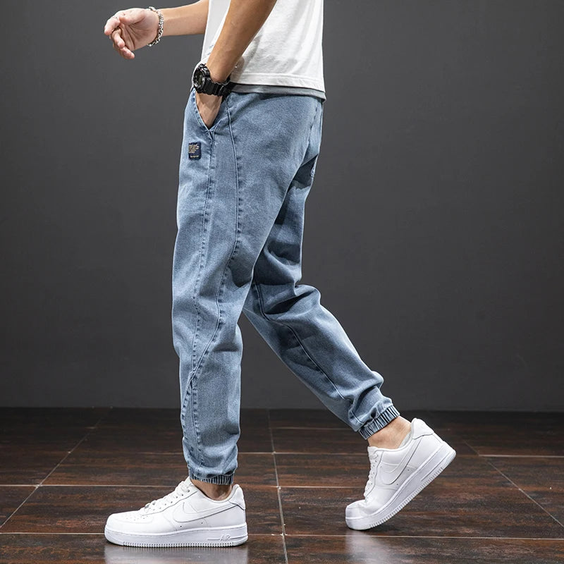 Men Baggy Cargo Denim Jogger Pants
