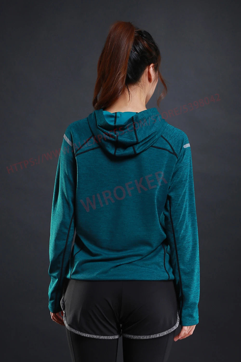 Women Quick Dry Sports Jacket Long Sleeve Running Hoodie Activewear