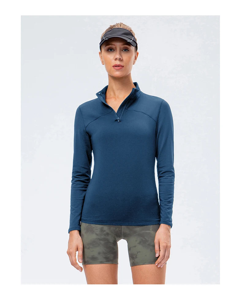 Women Long Sleeve Zipper Sports Jacket