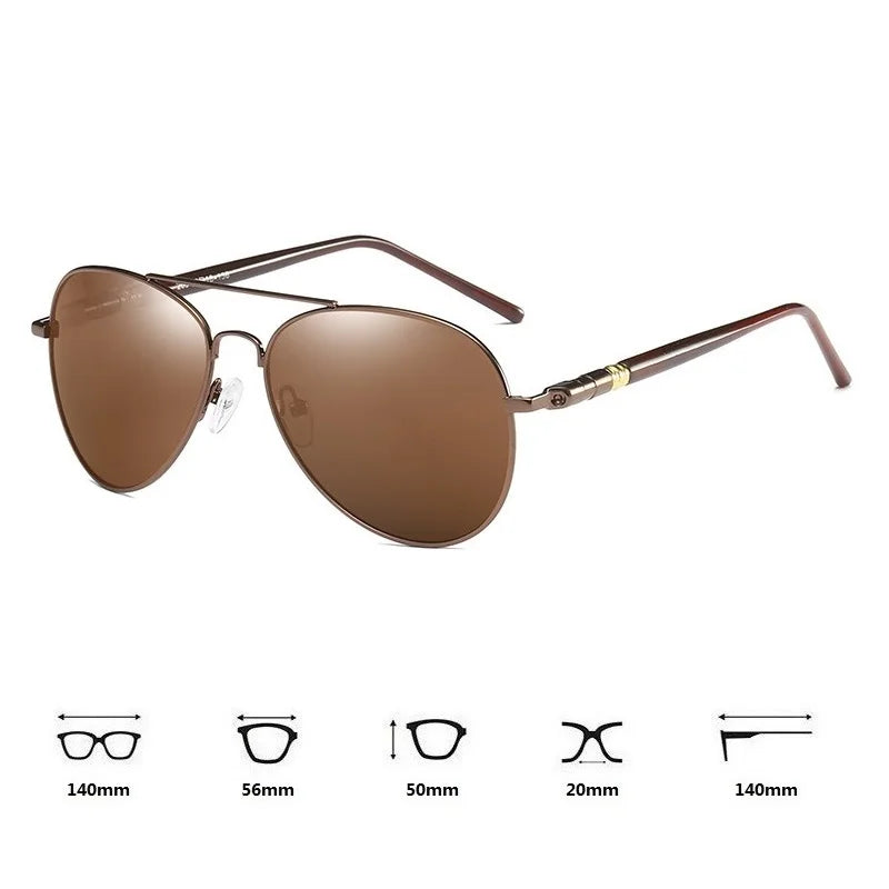 Men Vintage Black Pilot Designer Driving Sunglasses