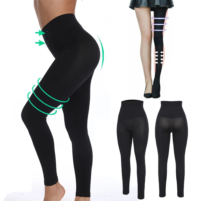 High Waist Tummy Control Compression Shapewear Leggings for Women