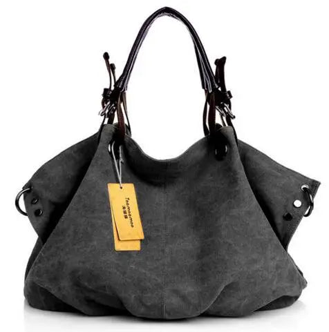 Large Capacity Canvas Tote Crossbody Bag for Women
