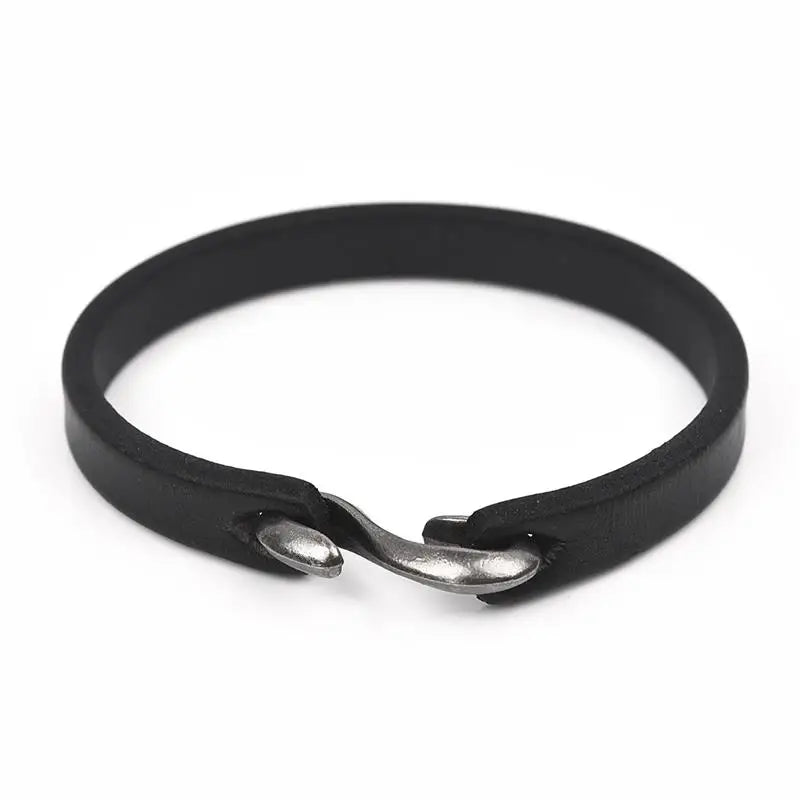 Men Genuine Leather Retro Cuff Bracelet