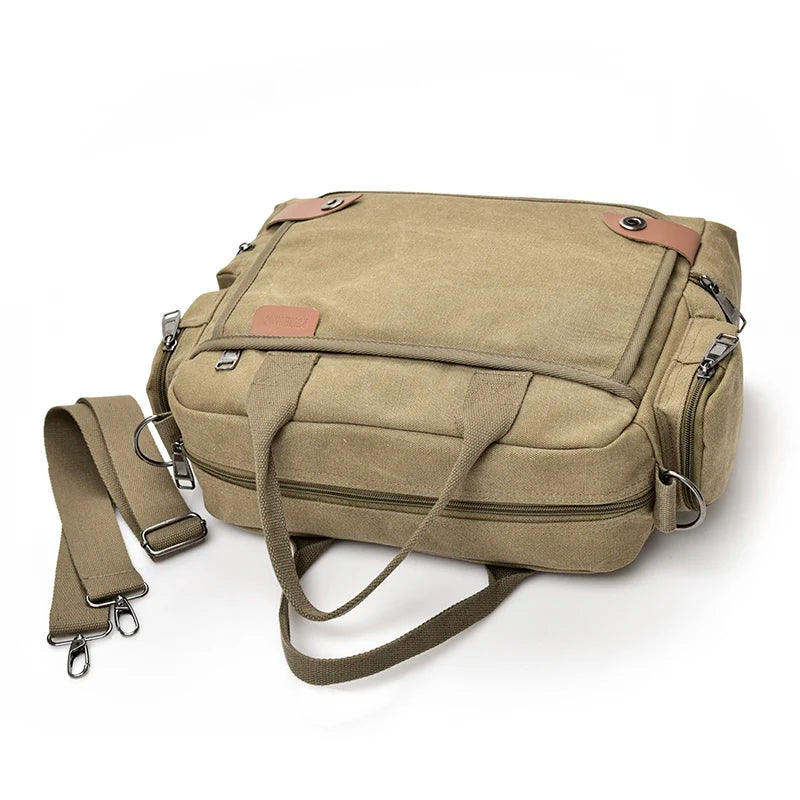 Large Canvas Crossbody Messenger Bag for Men