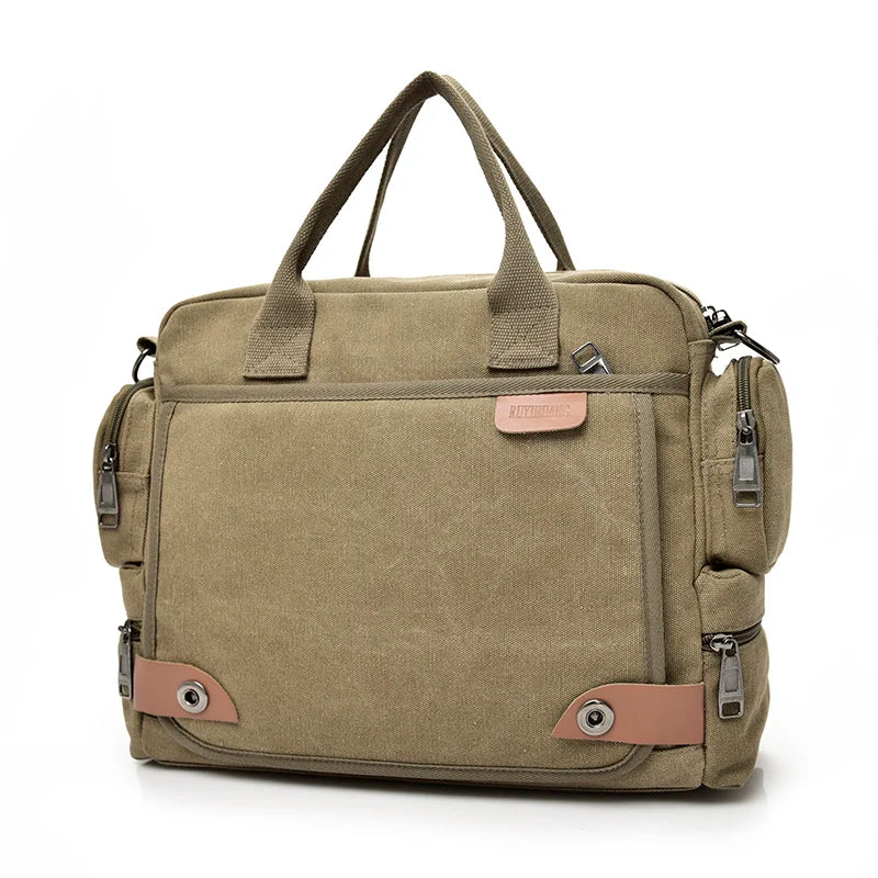 Large Canvas Crossbody Messenger Bag for Men