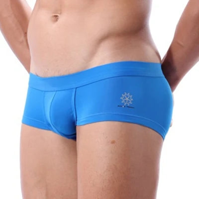 Brave Person Men Nylon Boxer Briefs Low Waist Trunks