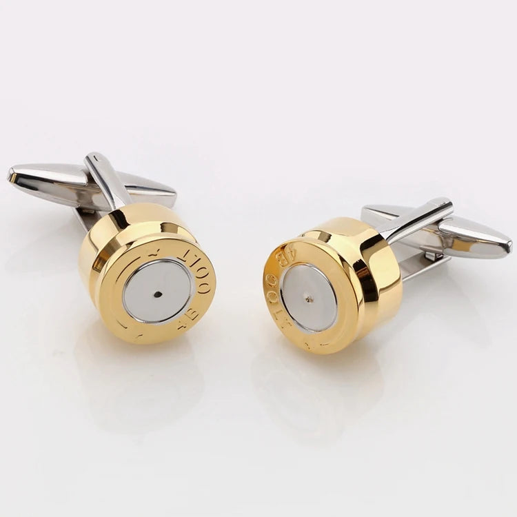 Men Hot Sale Metal Bullet Cufflinks