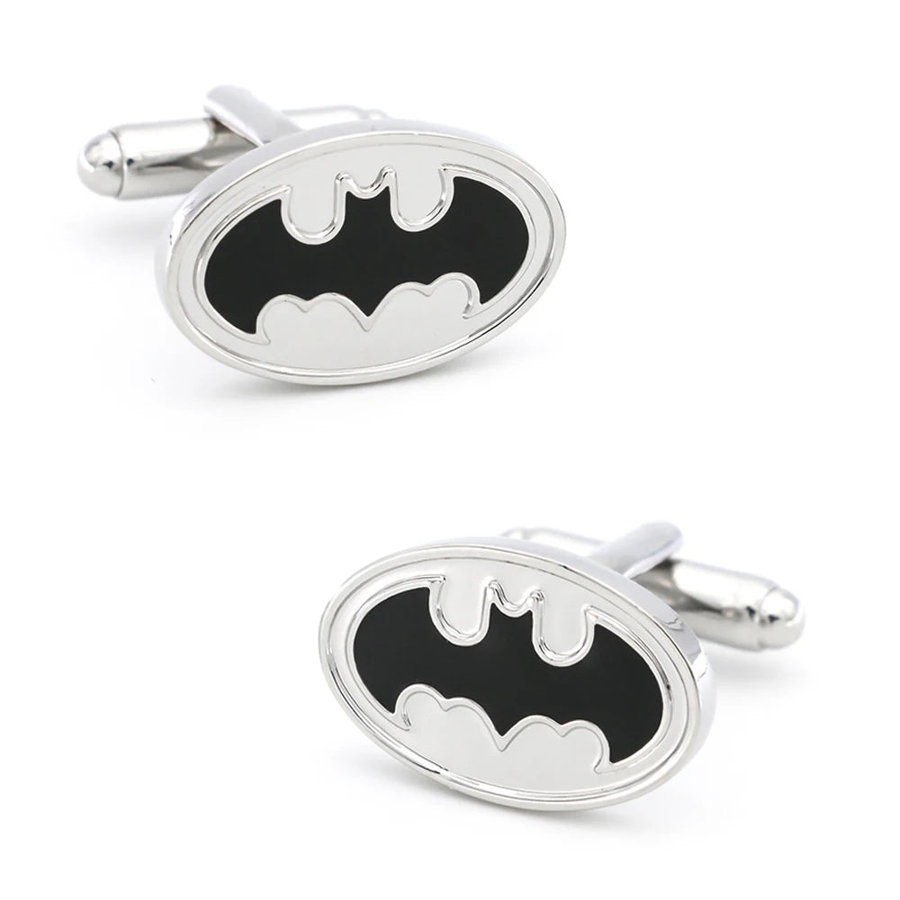 Men Black Bat Design Copper Cufflinks