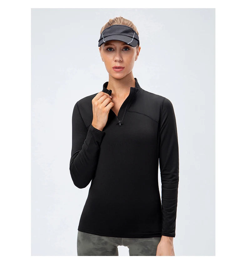 Women Long Sleeve Zipper Sports Jacket