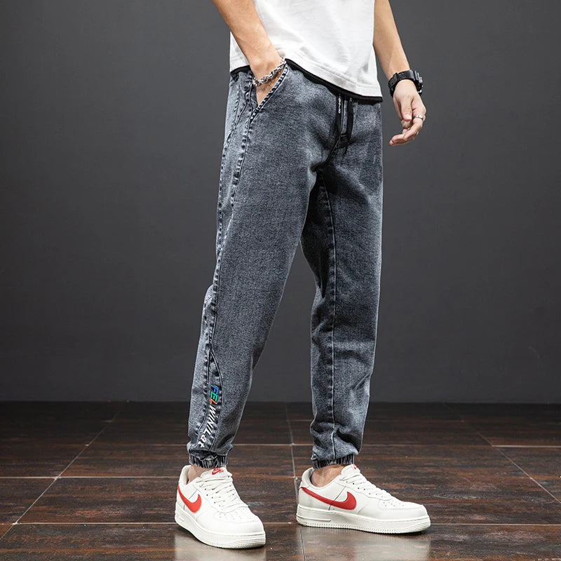 Men Baggy Cargo Denim Jogger Jeans
