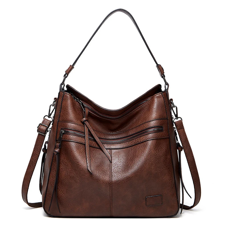 Large Leather Designer Shoulder Travel Messenger Bag for Women