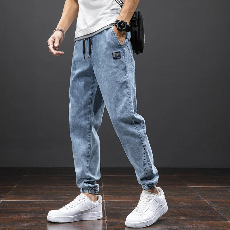 Men Baggy Cargo Denim Jogger Jeans
