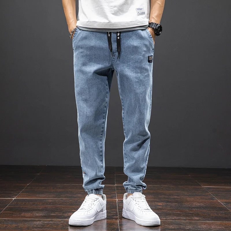 Men Baggy Cargo Denim Jogger Jeans
