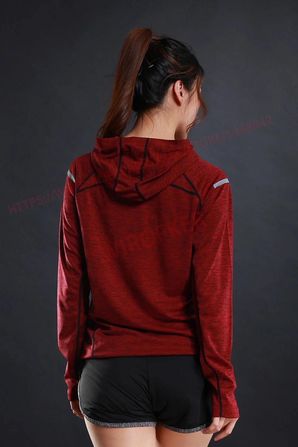Women Quick Dry Sports Jacket Long Sleeve Running Hoodie Activewear