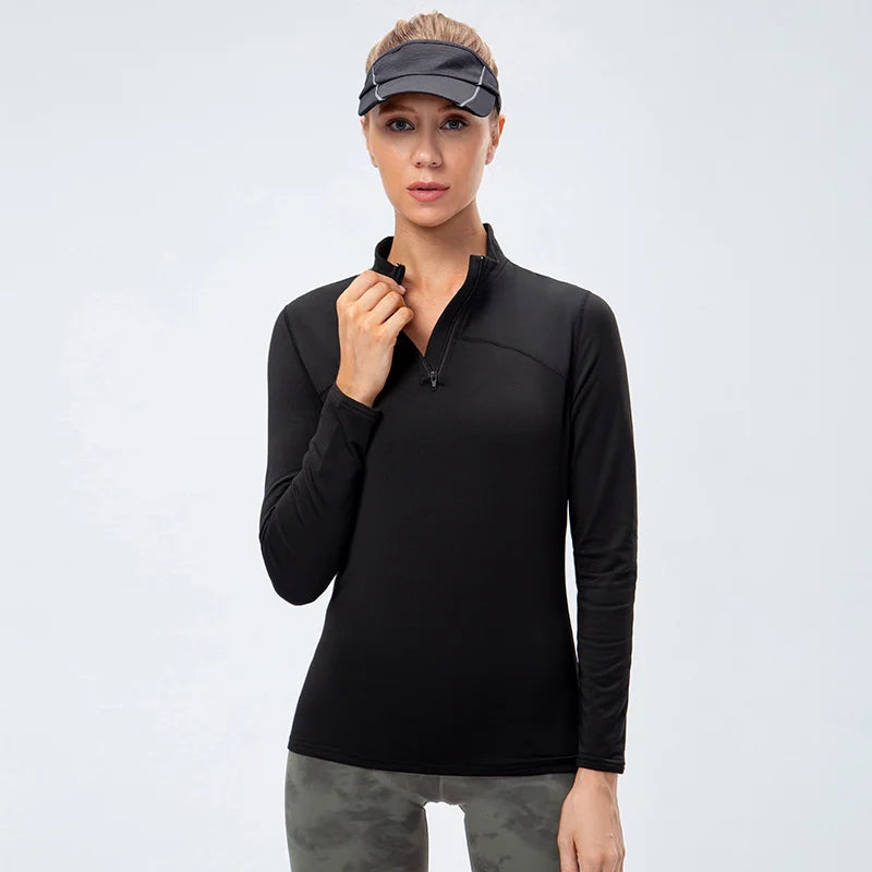 Women Long Sleeve Zipper Sports Jacket