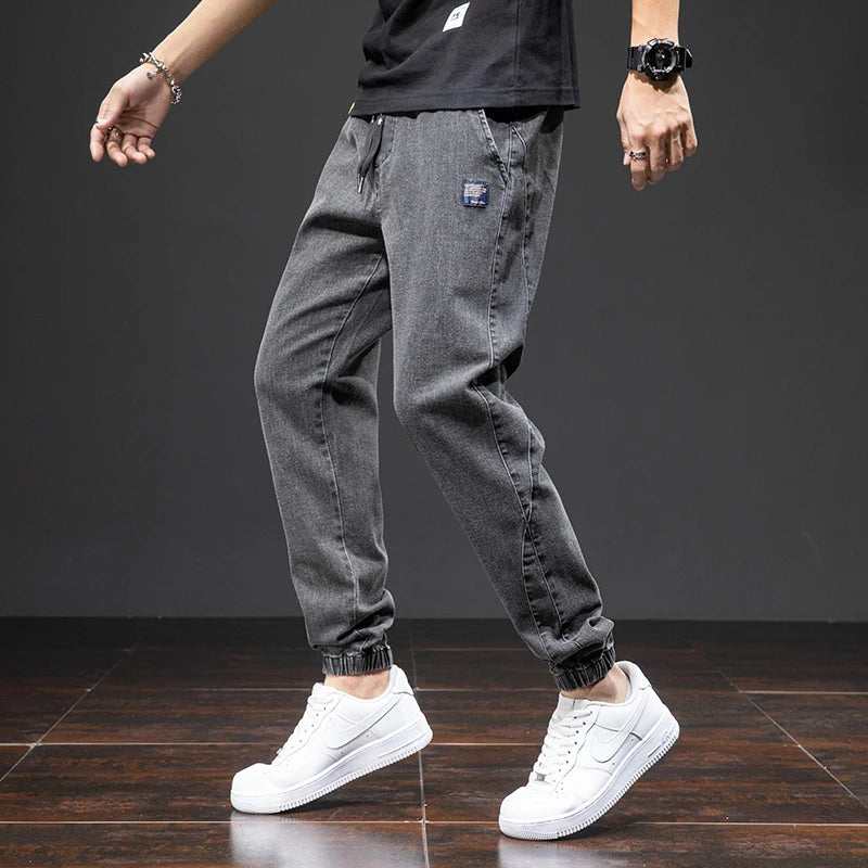 Men Baggy Cargo Denim Jogger Pants