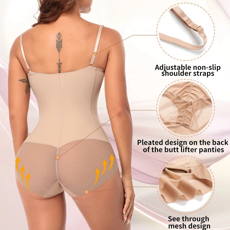Tummy Control Butt Lifter Shapewear Bodysuit for Women