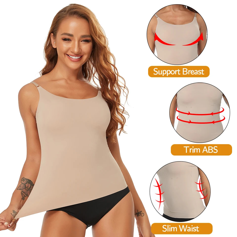 Seamless Tummy Control Waist Trainer Tank Top Shapewear for Women