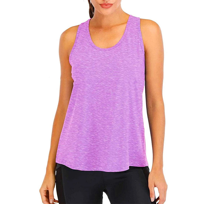 Women Sleeveless Quick Dry Gym Workout Top