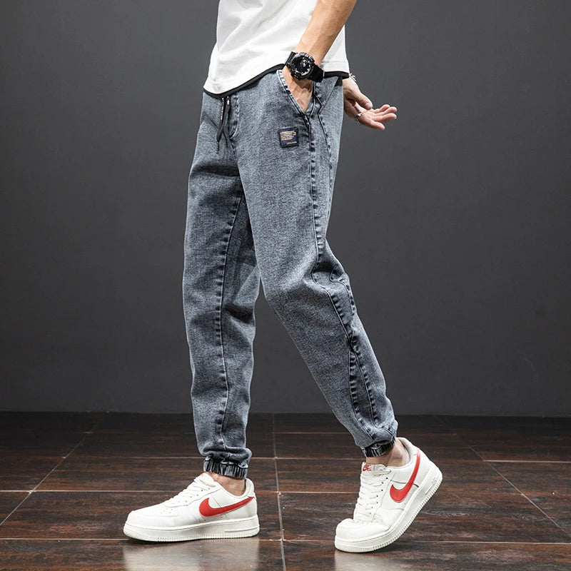 Men Baggy Cargo Denim Jogger Pants