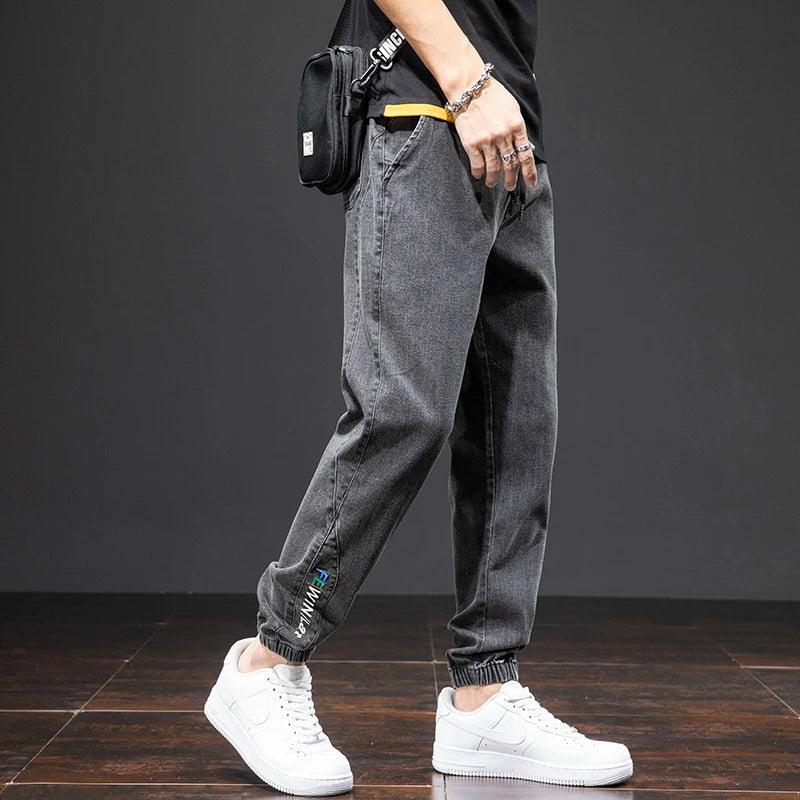 Men Baggy Cargo Denim Jogger Jeans