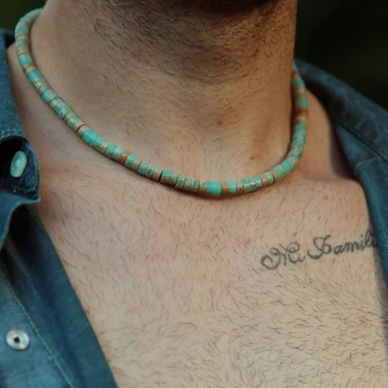 Men African Beaded Surfer Necklace