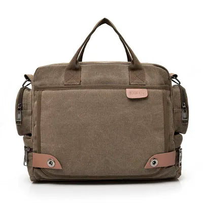 Large Canvas Crossbody Messenger Bag for Men