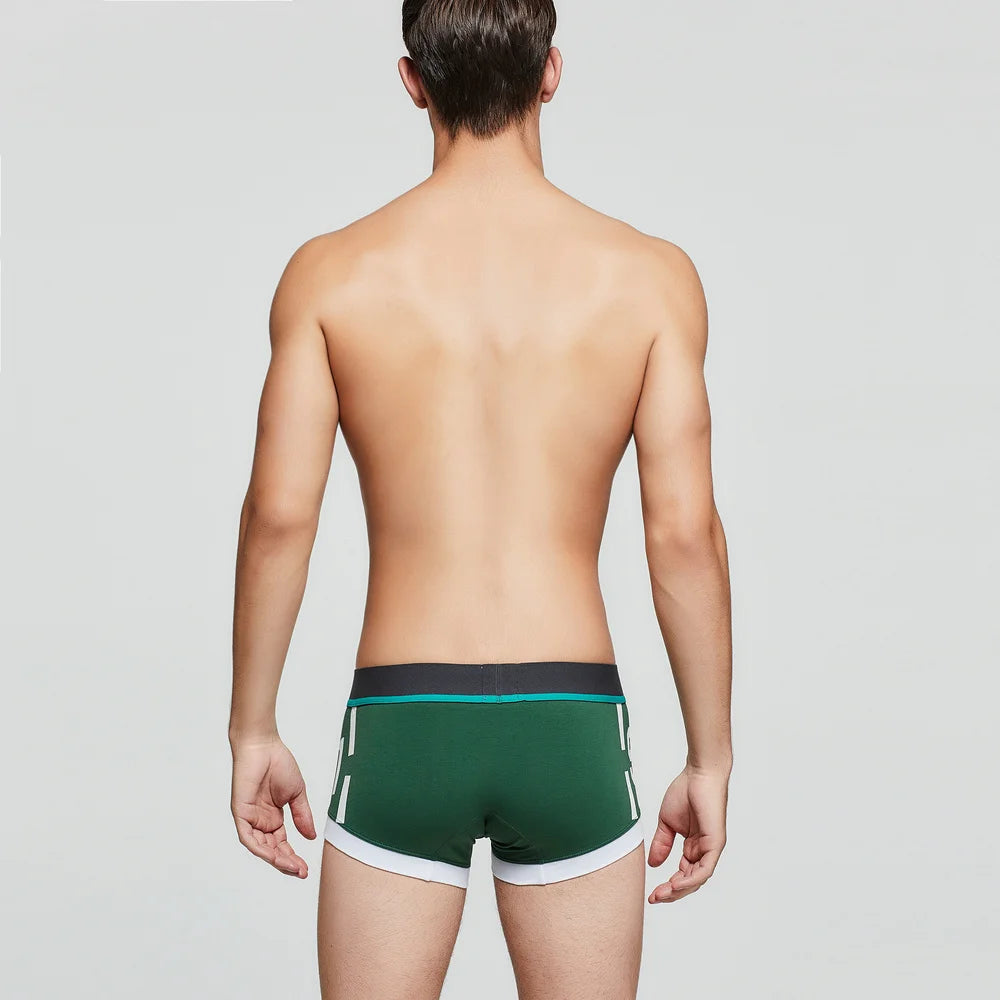 Low Rise Cotton Boxer Briefs for Men