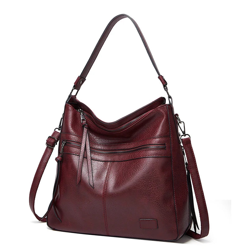 Large Leather Designer Shoulder Travel Messenger Bag for Women