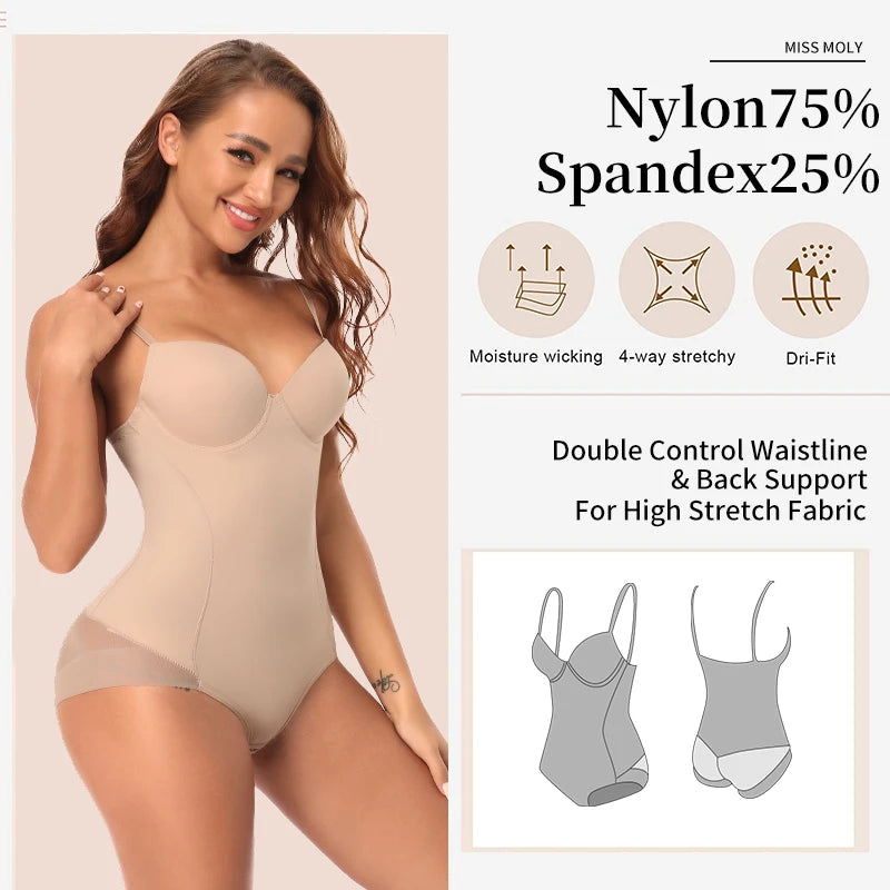 Tummy Control Butt Lifter Shapewear Bodysuit for Women