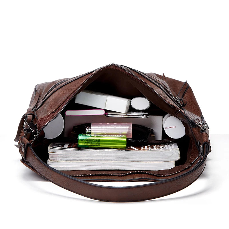 Large Leather Designer Shoulder Travel Messenger Bag for Women