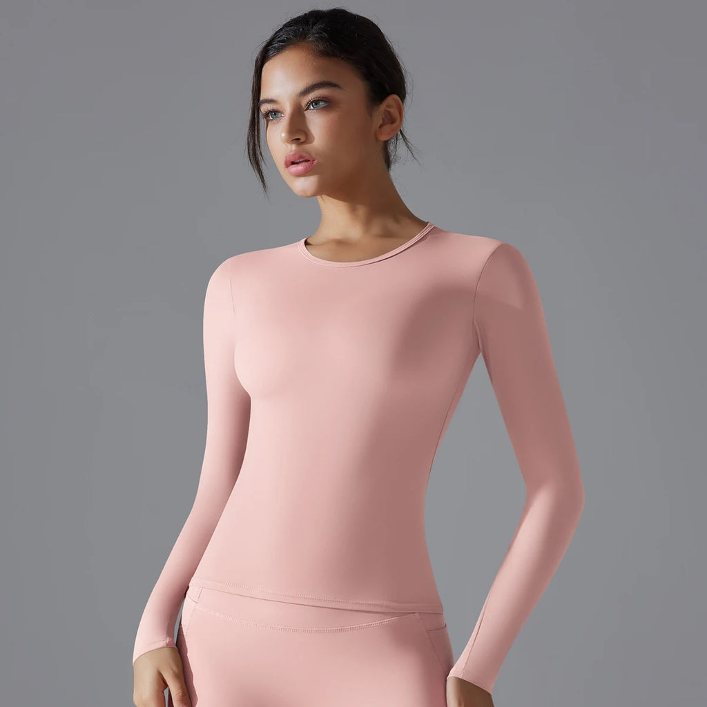 Women Long Sleeve Dry Fit Breathable Fitness Top