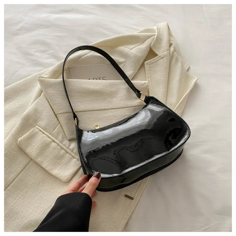 PU Leather Shoulder Handbag with Cherry Pendant for Women