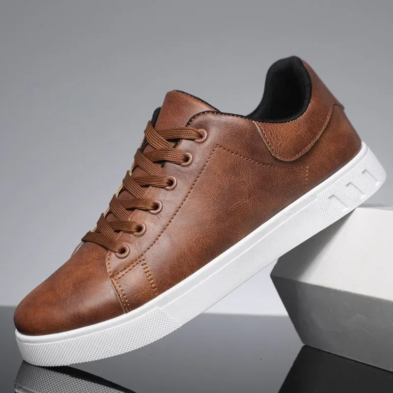 Men British Leather Casual Shoes Loafers