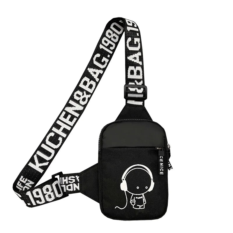 Waterproof Square Crossbody Shoulder Bag for Men