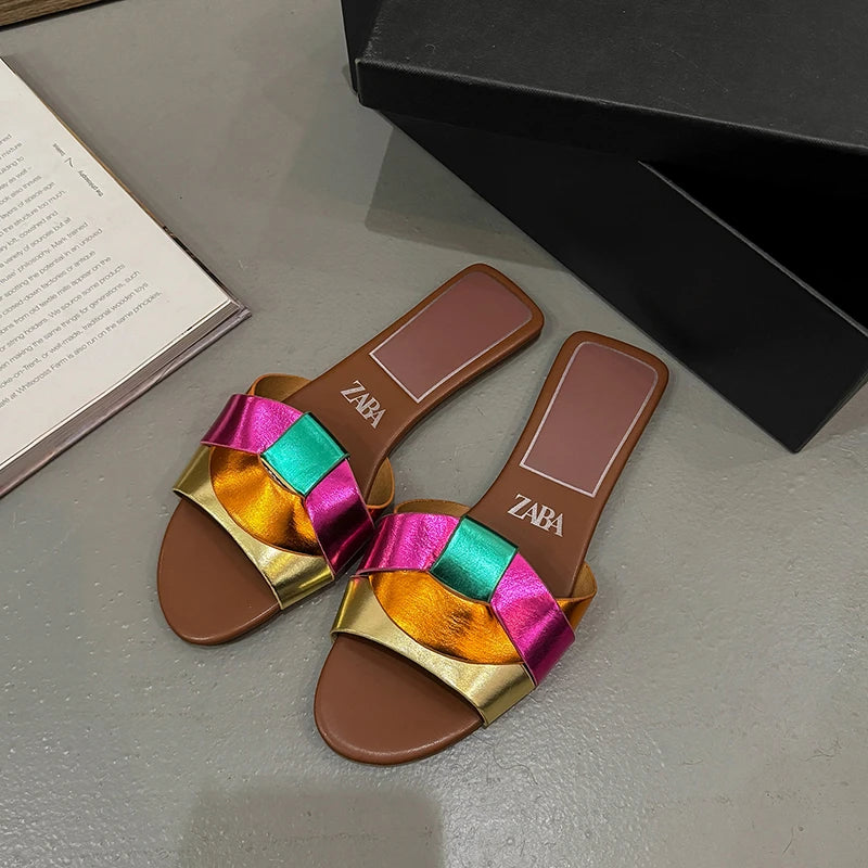 Women Solid Color Fashion Slippers