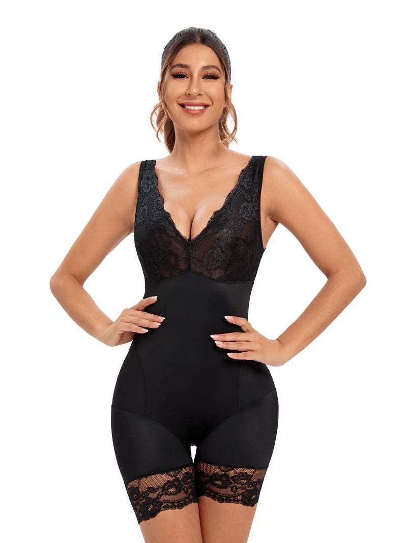 Lace Corset Waist Trainer Shapewear Bodysuit for Women