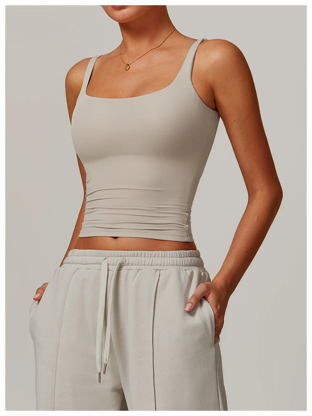 Women Quick Dry Yoga Tank Top U Back Fitness Vest