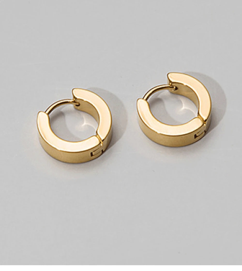 Men Stainless Steel Punk Hoop Earrings
