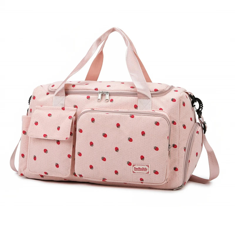 Large Capacity Corduroy Travel Tote Bag for Women