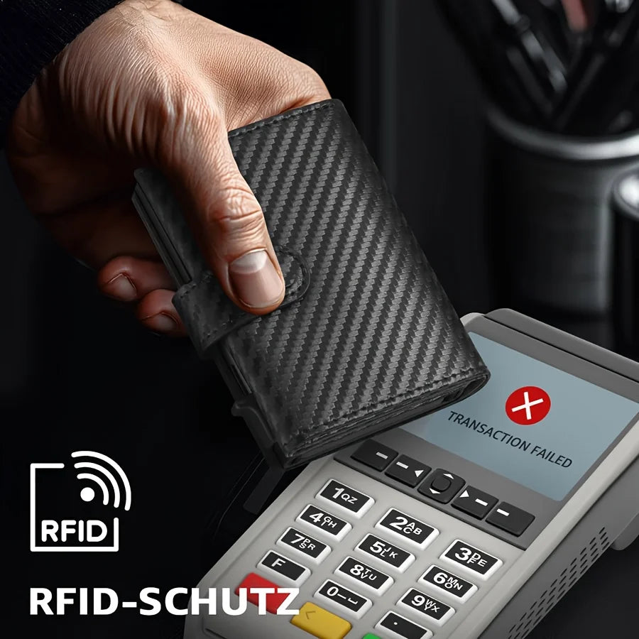 Slim RFID Protection Wallet with Coin Pocket for Men