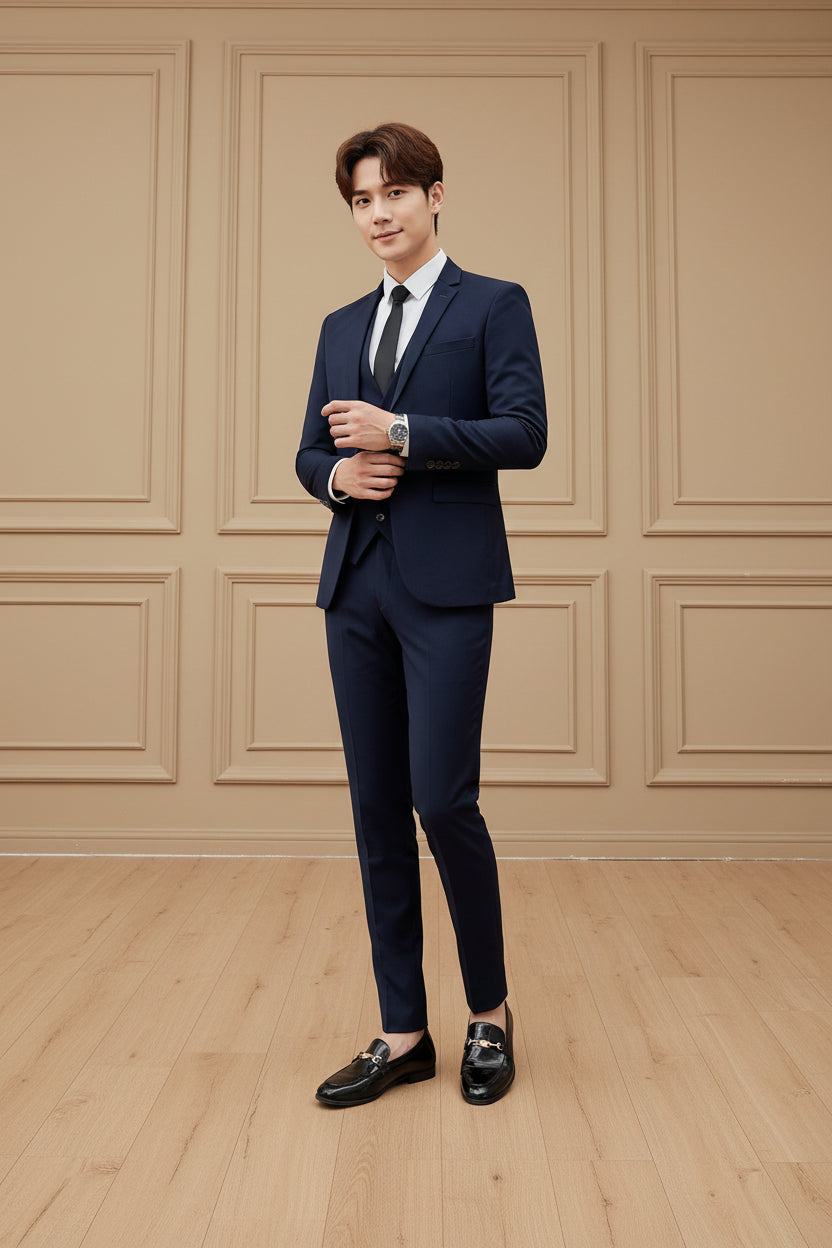 Men Slim Fit Business Suit Set