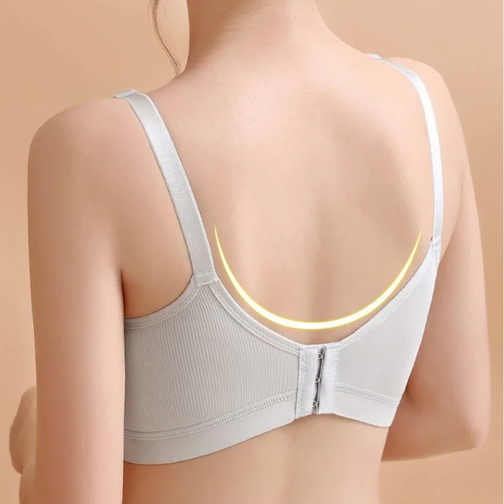 Wireless Push Up Support Bra for Women with Adjustable Straps and Breathable Pads