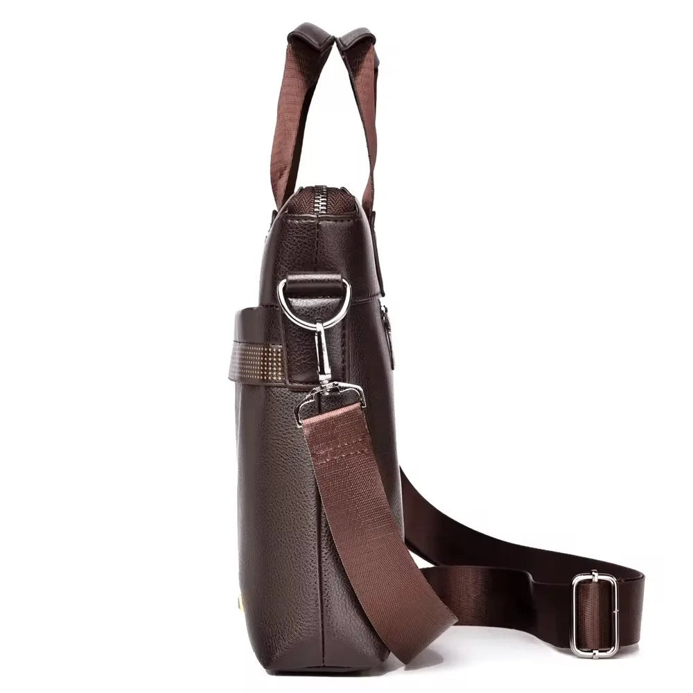 PU Leather Business Briefcase Messenger Bag for Men
