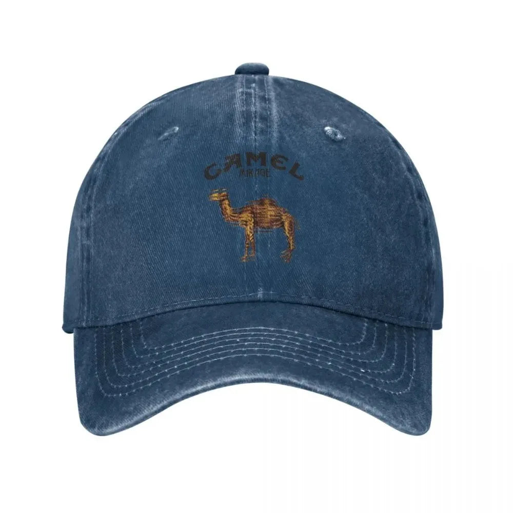 Men Camel Trucker Hat Vintage Outdoor Cap