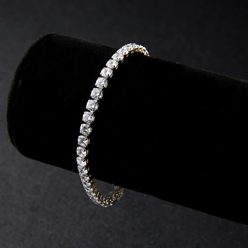 Women Crystal Elastic Chain Bracelet Wedding Jewelry