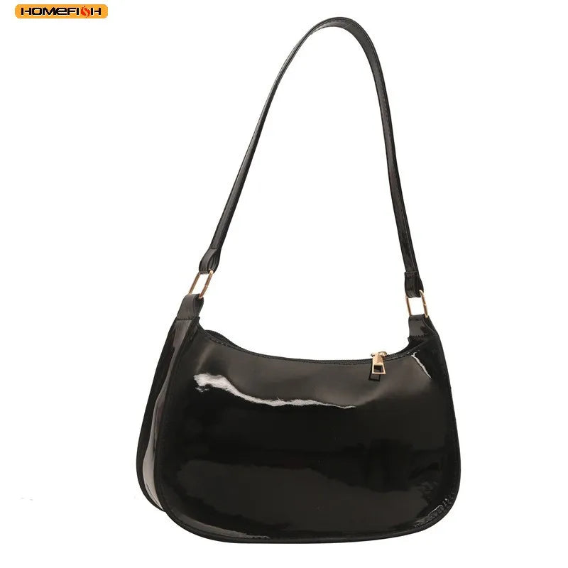 PU Leather Shoulder Handbag with Cherry Pendant for Women