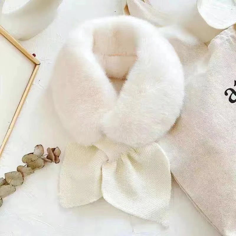 Women Winter Knitted Cross Strap Neck Scarf Shawl