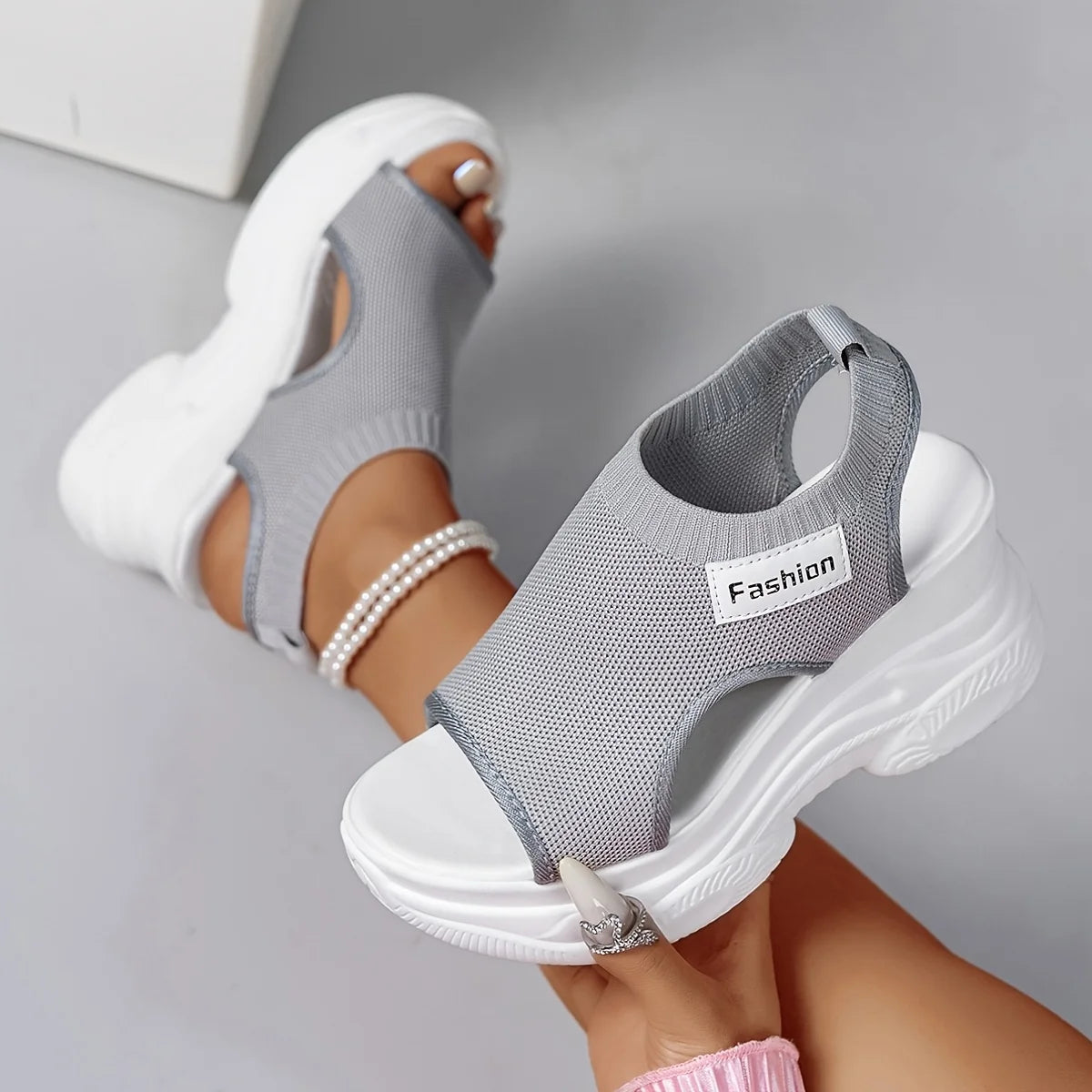 Women Memory Foam Wedge Slide Slippers